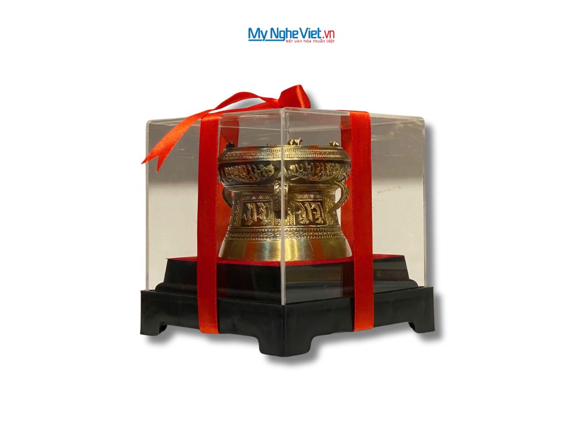Trống Đồng để bàn đúc giả cổ D15xH13 - MNV-DD28-1