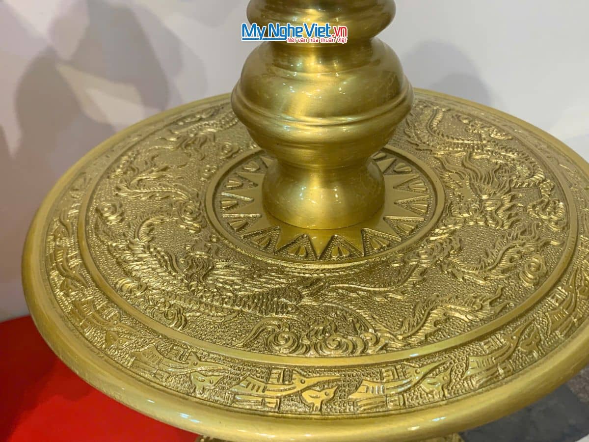 Bộ Tam Sự Bằng Đồng Vàng Đậm Trạm Rồng đẹp MNV-DD18/50
