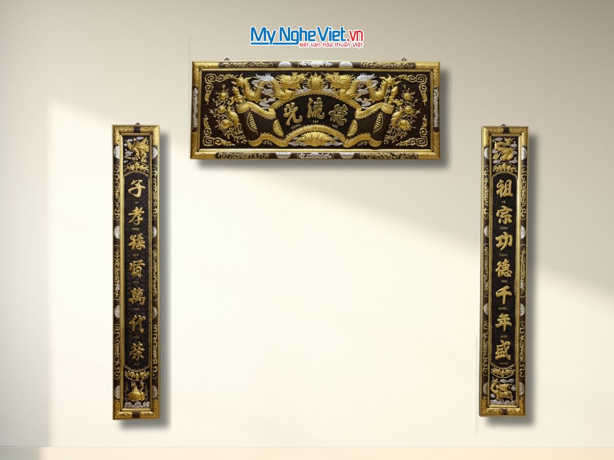 Hoành phi câu đối đồng - Cuốn thư câu đối