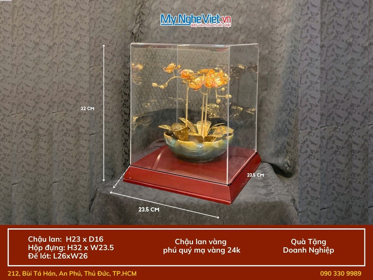 Hoa Lan Đồng Mạ Vàng 24K - MNVHD01