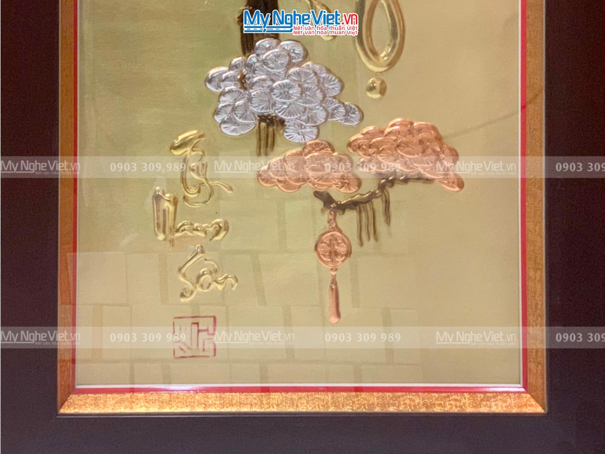 Tranh Đồng Chữ Thọ 50x70 MNV-DD57-3