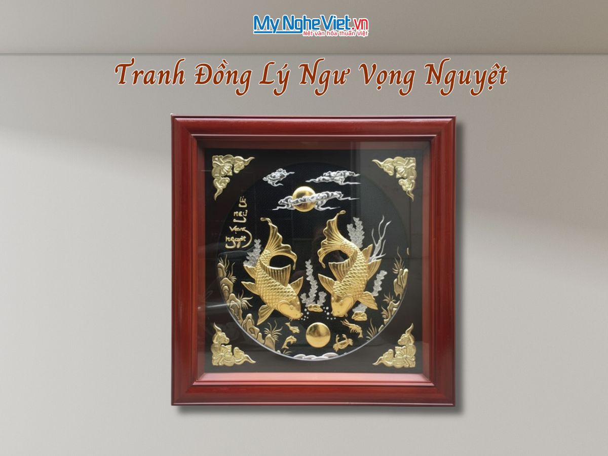 Tranh đồng lý ngư vọng nguyệt DD888-3