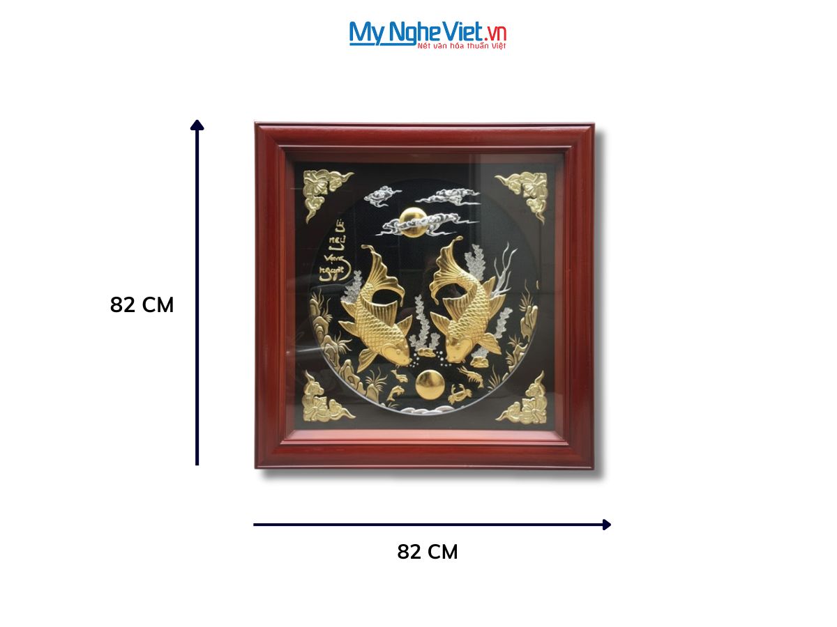 Tranh Đồng Lý Ngư Vọng Nguyệt Đồng Hun Giả Cổ DD8282/2
