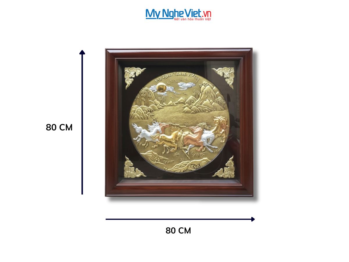 Tranh đồng mã đáo thành công đồng hun giả cổ DD888-1