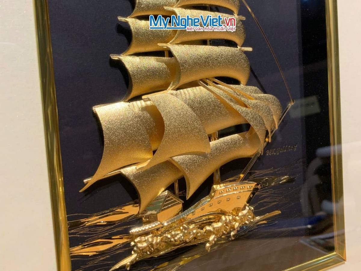 Tranh dát vàng thuyền thuận buồm TD239-1