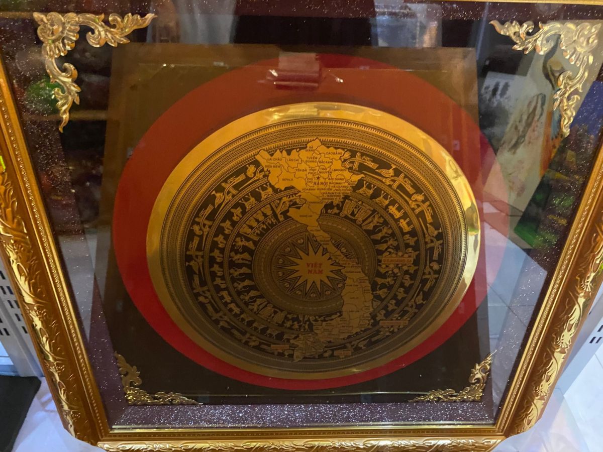 Tranh trống đồng 70x70cm MNV-DD04-70