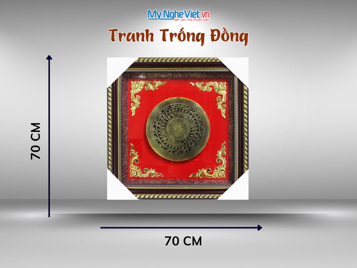 Tranh trống đồng 70x70cm