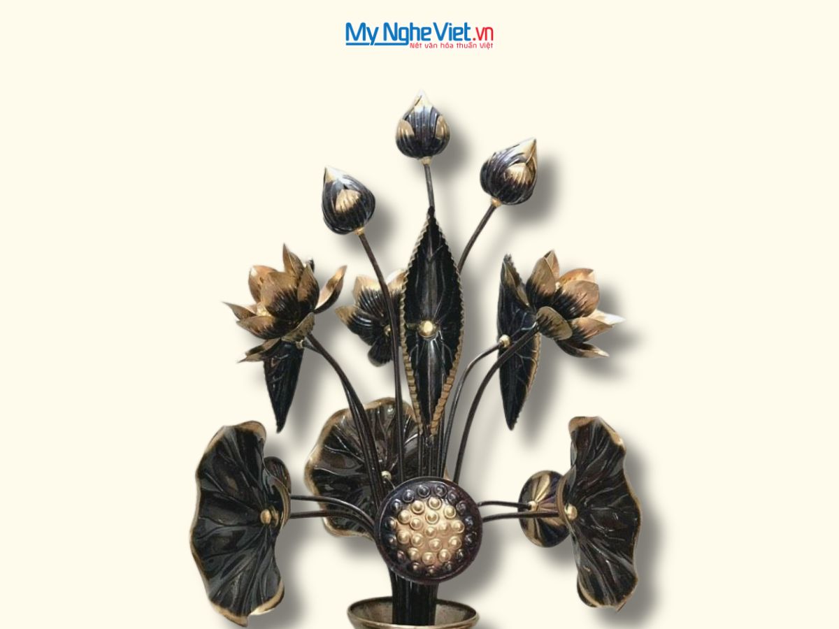 Bộ Hoa Sen Đồng 15 Nhánh đồng cạo -DD33/15nhanh cạo