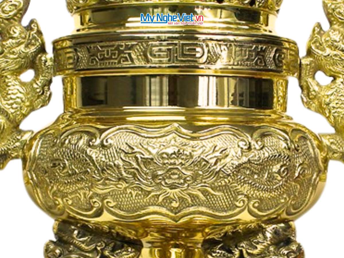 Bộ Tam Sự vàng vàng bóng H40cm MNV- DD19