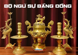 Bộ Lư Đồng Ngũ Sự Bằng Đồng Đại Bái tại TP.HCM 