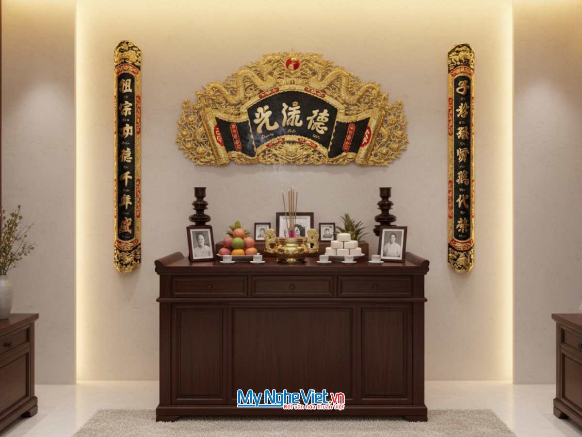 Hoành phi câu đối đồng - Cuốn thư câu đối