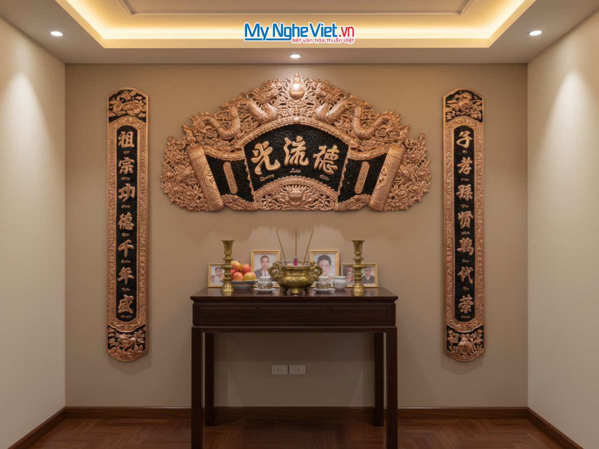 Hoành phi câu đối đồng - Cuốn thư câu đối