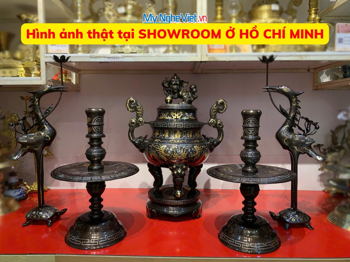 Bộ ngũ sự đồng tam khí đỉnh cao 60cm