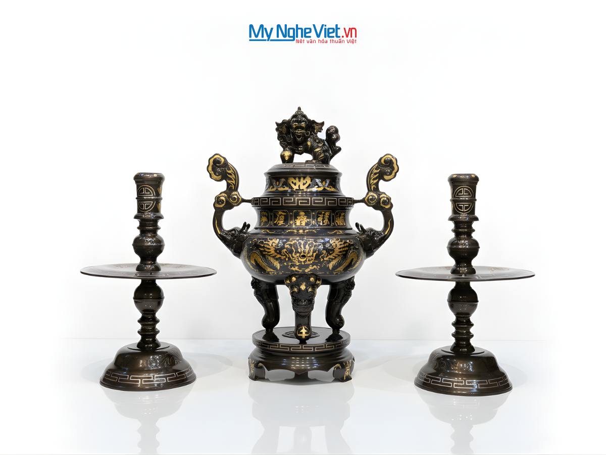 Bộ tam sự đồng tam khí đỉnh cao 60cm