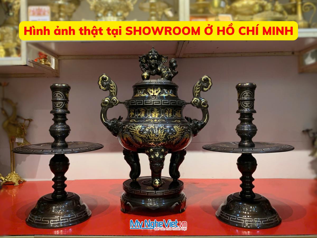 Bộ tam sự đồng tam khí đỉnh cao 60cm