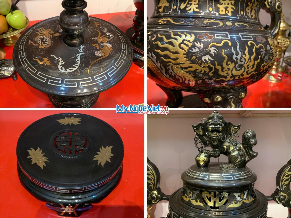 Bộ tam sự đồng tam khí đỉnh cao 60cm