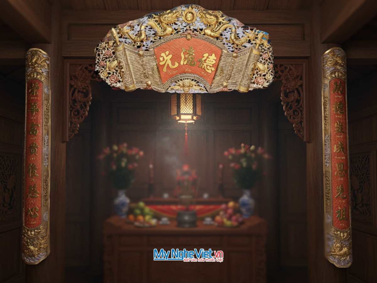 Hoành phi câu đối đồng - Cuốn thư câu đối