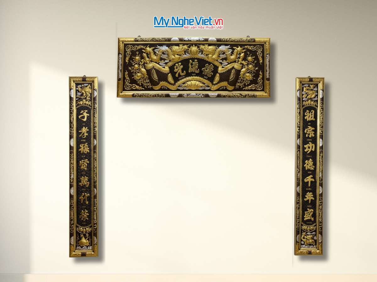 Hoành phi câu đối đồng - Cuốn thư câu đối