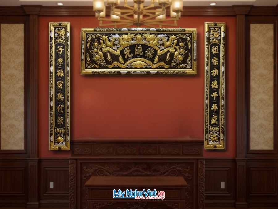 Hoành phi câu đối đồng - Cuốn thư câu đối