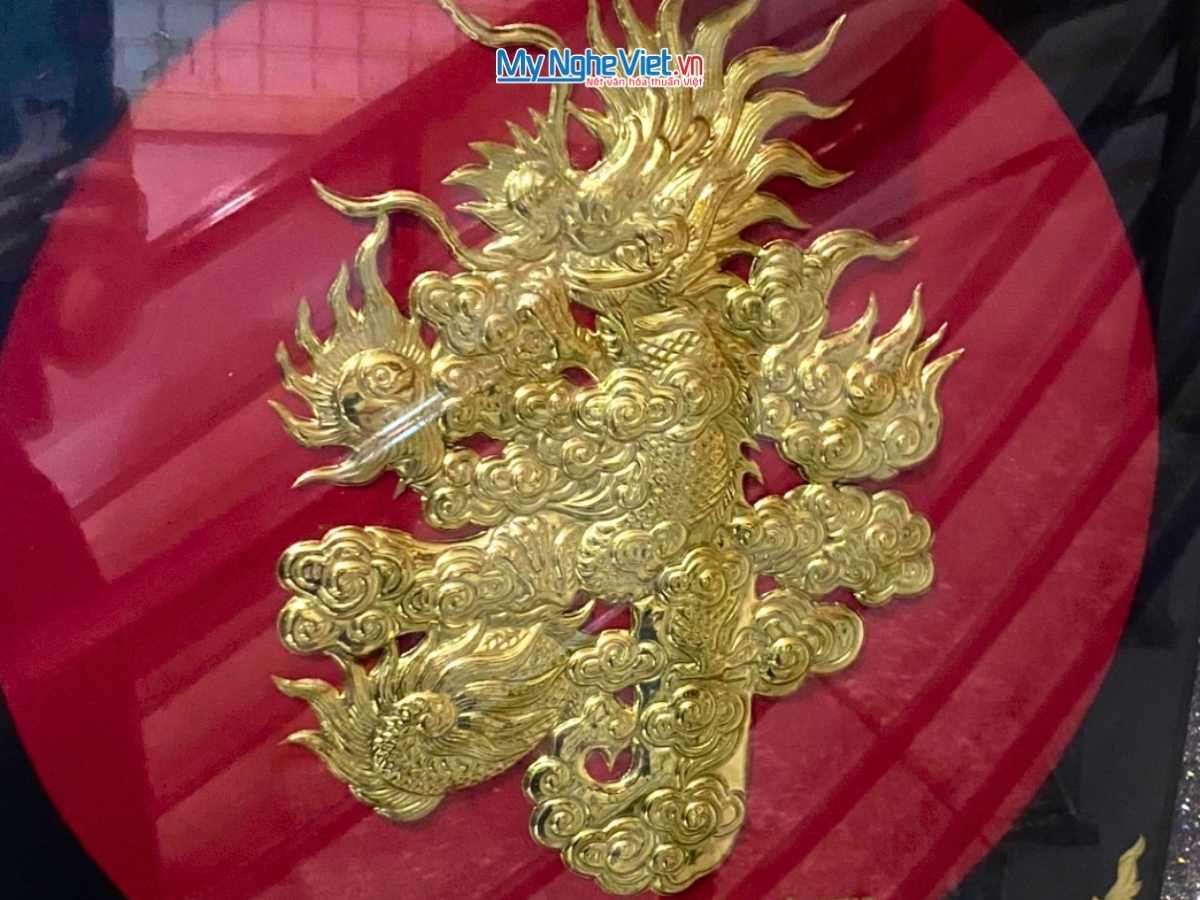 Tranh đồng chữ Thọ hóa rồng MNV-DD77/Thọ
